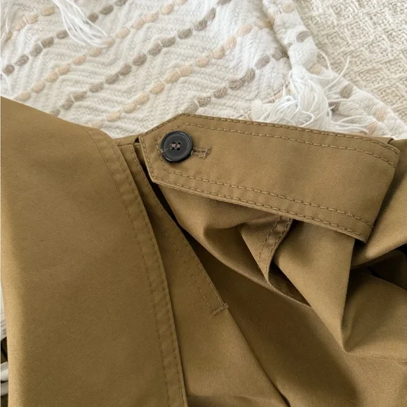 Zara Women's cotton oversized short trench in Tan SZ M( 46”B) NWT - Picture 7 of 11